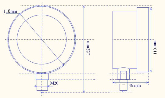 数字压力表外形尺寸 数字压力表外形尺寸